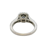 Vera Wang Love 14kt White Gold Double Halo Diamond Solitaire With Split Shank Engagement Ring