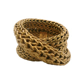 John Hardy Intersecting Woven Rope Design 18k 750 Yellow Gold Ring Size 5.5