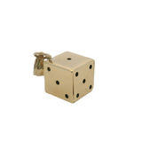 14kt Yellow Gold 8mm Wide 6-Sided Die Game Gambling Pendant