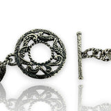 Carolyn Pollack Rodeo Romance Collection 925 Sterling Silver Openwork Southwest Toggle 20" Necklace