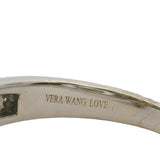 Vera Wang Love Pear Diamond Double Halo Frame 14kt White Gold Engagement Ring Size 8.75