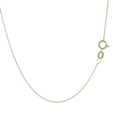 Turkish Solid 14kt Yellow Gold Thin Dainty 16" Cable Chain Necklace
