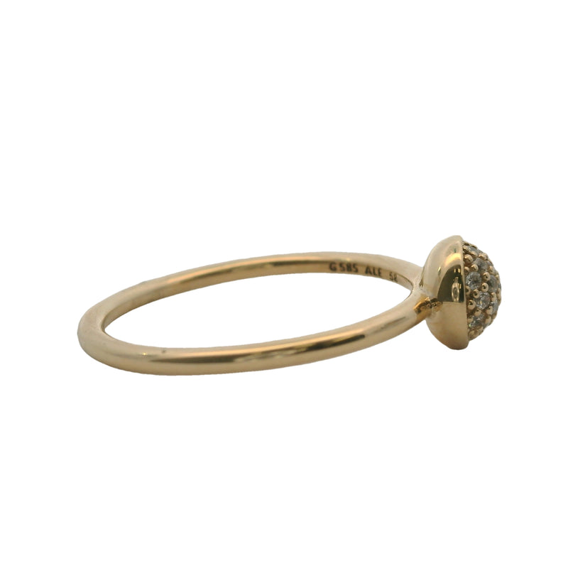 Pandora Solid 14kt Yellow Gold CZ Cubic Zirconia Cluster Ring Size 8.5 58