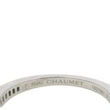 Chaumet Solid 950 Platinum and G VS 0.38ctw Diamond Half-Eternity Triomphe de Chaumet Band Ring Size