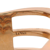 Le Vian 14kt Rose Gold "Chocolate" Smoky Quartz and Diamond 3-Band Stacked Ring Size 7