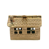 Vintage Solid 14kt Yellow Gold Opening House with Furniture Inside Charm