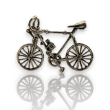 Vintage Bike Bicycle Mountain Riding Sports 925 Sterling Silver Object Functional
