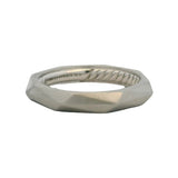 Rare Retired David Yurman Solid 950 Platinum Faceted 4mm 12g Band Ring Size 11