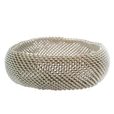 Retired Tiffany & Co 925 Sterling Silver Mesh Somerset 21mm Bangle Bracelet 8"