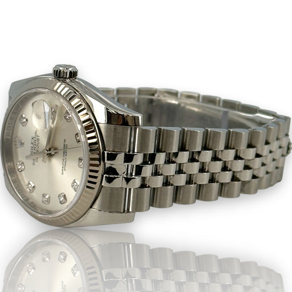 Rolex Datejust 36mm Diamond Dial 2015 Box Papers Stainless Watch