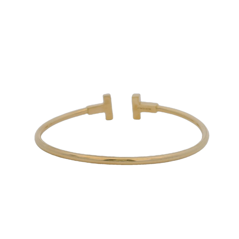 Tiffany & CO Tiffany T Wire Flexible Bracelet in Solid 18kt Yellow Gold Size Large