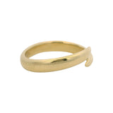 Solid 18kt 750 Yellow Gold Crossover 4.5mm Comfort Wrap Ring Size 4