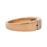 Kabana Solid 14kt Rose Gold Mother of Pearl and Diamond 5.8mm Band Ring Size 6.5