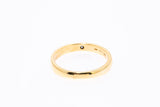 UnoAErre Diamond Solitaire Domed Band 18K 750 Yellow Gold Ring Size 11