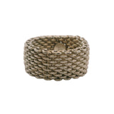 Tiffany & Co 925 Sterling Silver Somerset 10mm Wide Mesh Band Size 9