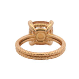 David Yurman Solid 18kt Rose Gold Chatelaine Ring Morganite and Diamonds Size 6