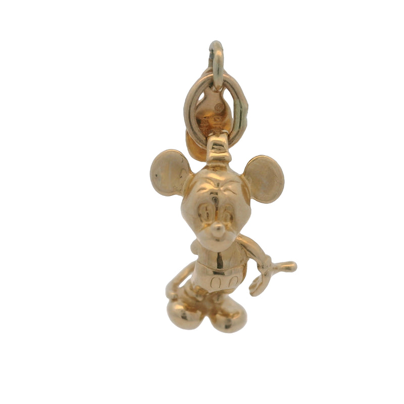 Charm colgante de Mickey Mouse con detalles 3D de oro amarillo de 14 kt de Disney
