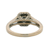 Vera Wang Love Solid 14kt White Gold 1 1/3 Diamond Emerald Cut Engagement Ring Size 7.5