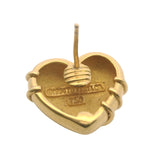Vintage 1994 Tiffany & Co Solid 18kt Yellow Gold Cupid's Arrow Heart Stud Earrings