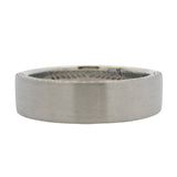 Neil Lane Solid 14kt White Gold 6.4mm Wide Men's Wedding Band with Diamond Sides Size 10