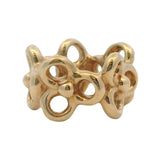 Pandora Solid 14kt Yellow Gold Trinity Flower Spacer Slider Charm