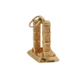 Solid 14kt Yellow Gold 9/11/01 World Trade Center New York Charm