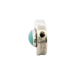 Wayne Aguilar 925 Sterling Silver and Cabochon Turquoise Oval Kewa Native American Pendant
