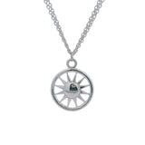 Vintage 2003 Tiffany & Company 925 Sterling Silver Sun Pendant 16" Double Chain Necklace