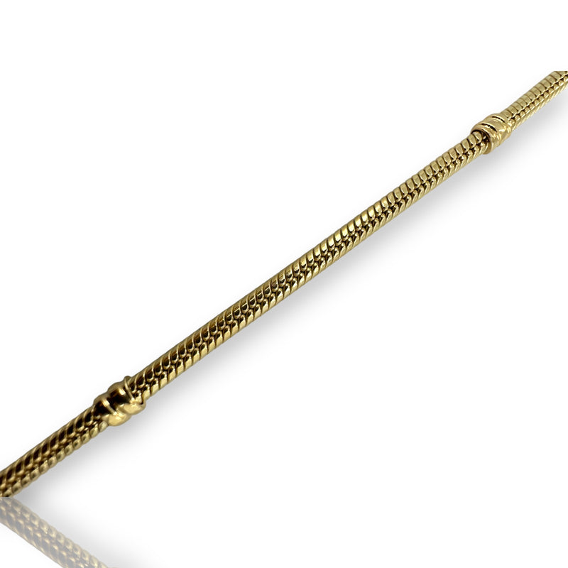 Pandora Moments Heart Clasp Snake Chain Bracelet in 14kt Yellow Gold with Stoppers