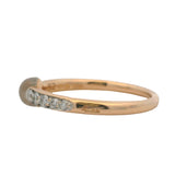 Retired Pomellato Solid 18kt Rose Gold Moonstone and Diamond M’ama non M’ama Ring Size 6