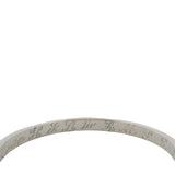Antique 1920s Solid 900 Platinum Chevron Etched Dainty Thin Wedding Stackable Band Size 7.5