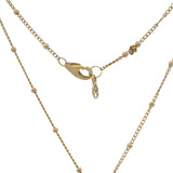 Mejuri Solid 14kt Yellow Gold Spheres Chain 16" Necklace with Oval Bezel Citrine Pendant