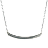 Retired Briony Raymond 14kt White Gold Lab Sapphire Curved Station Necklace 16"