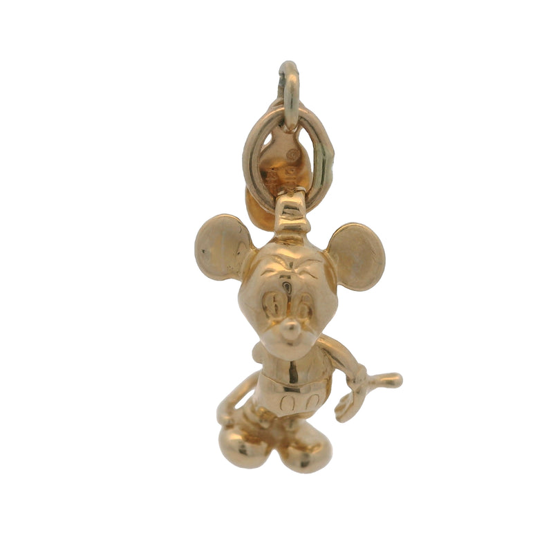 Charm colgante de Mickey Mouse con detalles 3D de oro amarillo de 14 kt de Disney