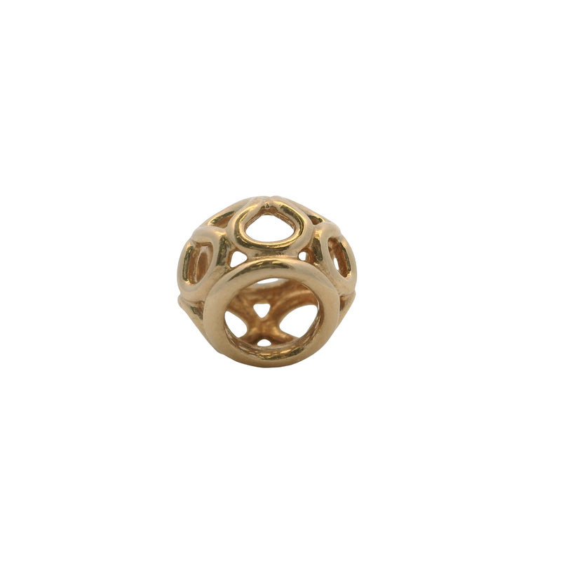 Charm espaciador entrelazado de oro amarillo macizo de 14 kt de Pandora retirado
