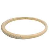 Solid 14kt Yellow Gold and Diamond Thin Dainty Half-Eternity Band Ring Size 10.5