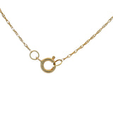 Solid 14k Yellow Gold Letter K Initial Stationed Pendant 19" Necklace with Tiny Diamond