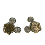 14kt Two-Tone Mickey Mouse Cartoon 13mm Stud Earrings