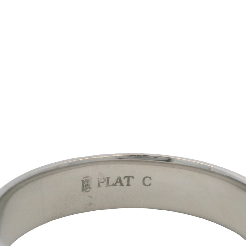 Anillo de bodas Blue Nile para hombre en platino macizo 900 de 5 mm con forma de D, talla 9