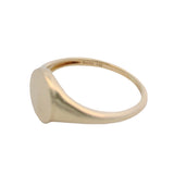Norbu Solid 14kt Yellow Gold 8mm Circle Blank Signet Ring Size 4