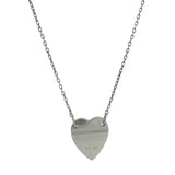 GUCCI Italian 925 Sterling Silver Trademark Heart Pendant Necklace 19"