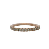 Solid 14kt Rose Gold and 0.34ctw Diamond Stackable Wedding Band Ring Size 5.75