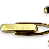GUCCI Solid 18kt Yellow Gold 16g Running Logo Toggle Cufflinks Made in Arezzo, Italy Fully Hallmarked and Signed