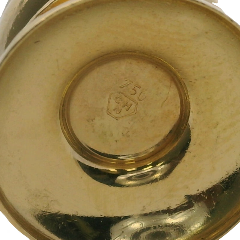 Vintage Solid 18kt 750 Yellow Gold 3D Fondue Pot Traditional Dangle Charm