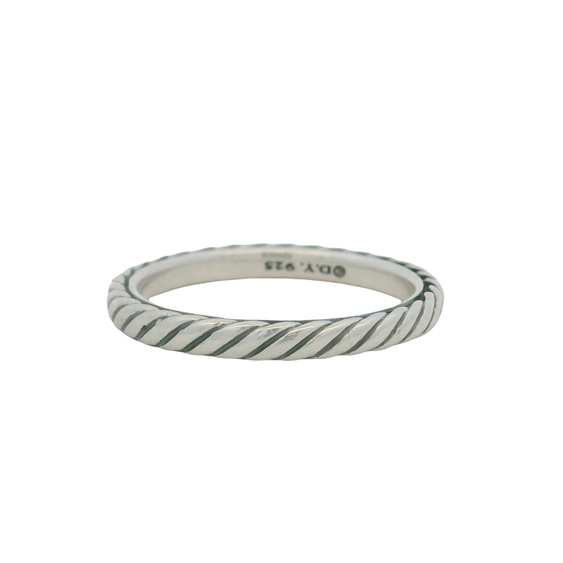 David Yurman Cable Collectibles® Stackable Band Ring In Solid 925 Sterling Silver Size 8