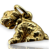 Vintage Bobblehead Puppy Dog Detailed Spaniel Charm Pendant Solid 14kt Yellow Gold