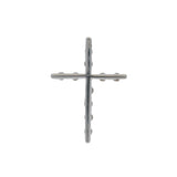 Solid 14kt White Gold and Diamond 16mm Small Religious Cross Necklace Pendant