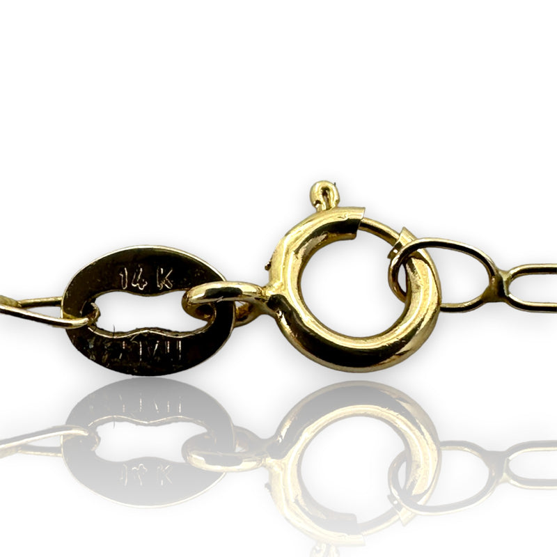 Bony Levy 14kt Yellow Gold Dainty Sparkling Chain 10-10.5" Anklet Made in Italy