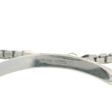 Fayendra 925 Sterling Silver and Black Cubic Zirconia Bar Box Chain 7" Bracelet