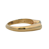 Vintage Solid 14kt Yellow Gold and 0.12ctw Diamonds Wrap Horseshoe Ring Size 7.5